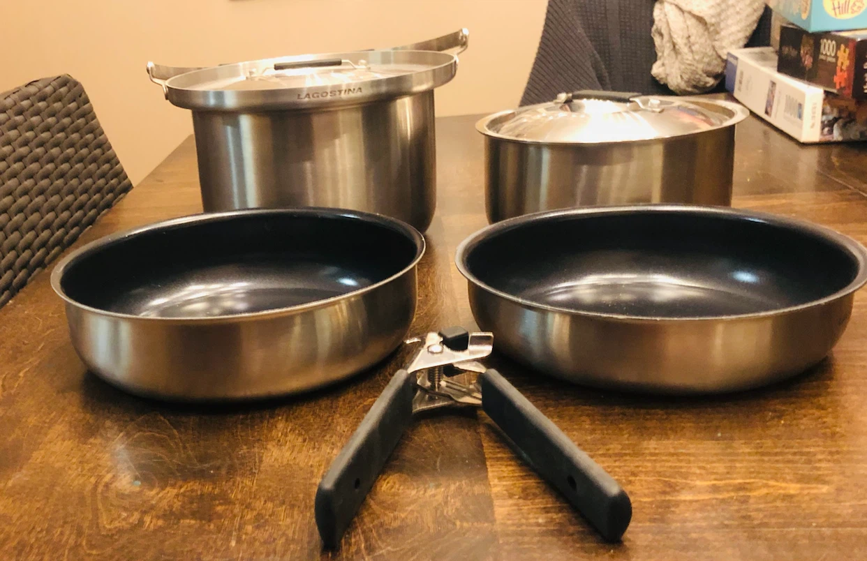 Lagostina Stainless Steel Cookware Set with Lids and Can Opener - photo 3