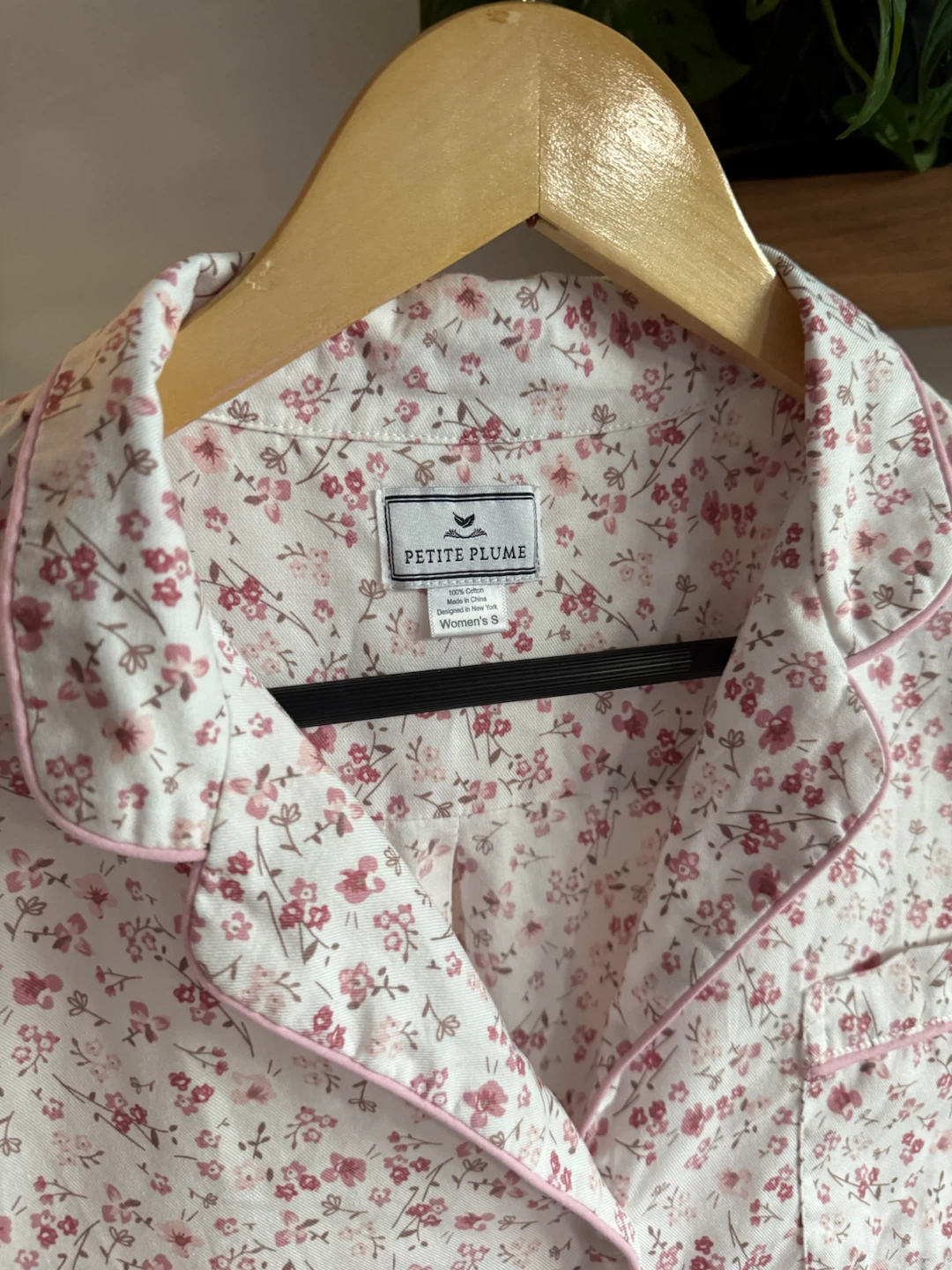 Petite Plume Women's Pajama Set - Pink Floral - Size S - photo 2