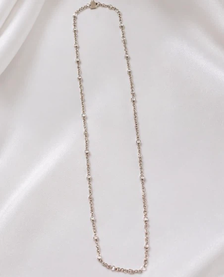 Delicate Diamond Station Necklace - photo 2