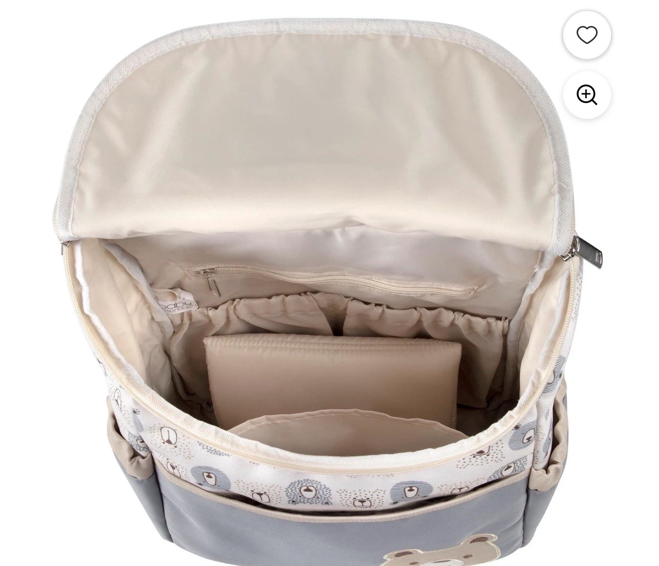 Bear Print Diaper Backpack with Changing Pad - photo 2