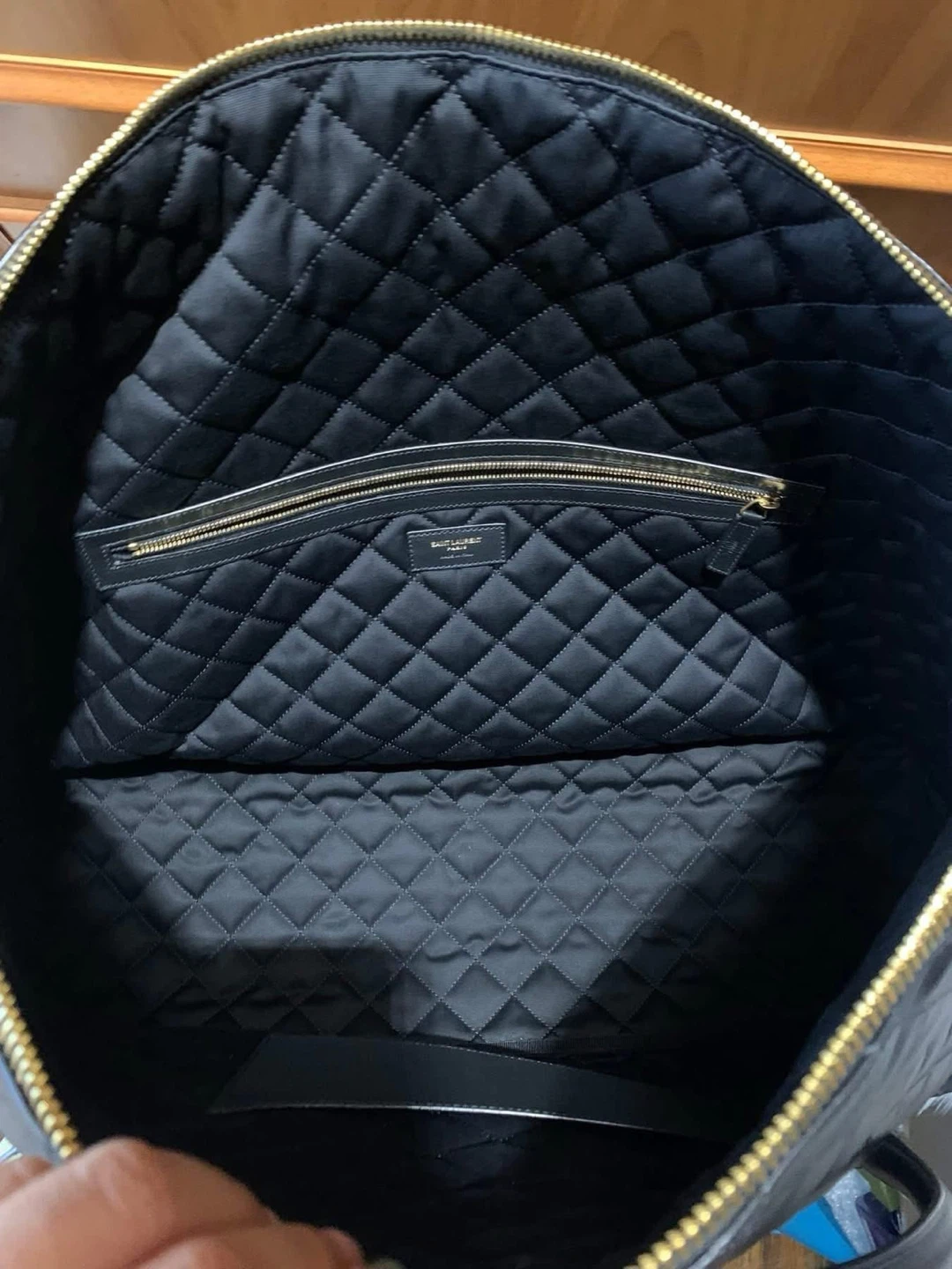 Saint Laurent Black Quilted Leather Duffle Bag - photo 5