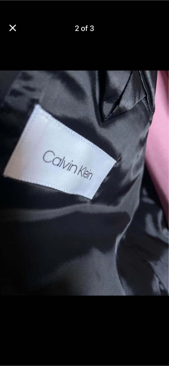 Calvin Klein Suit with Pink Shirt, Tie & Pocket Square - photo 2