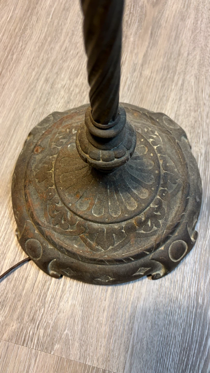 Vintage Floor Lamp with Fabric Shade - photo 4