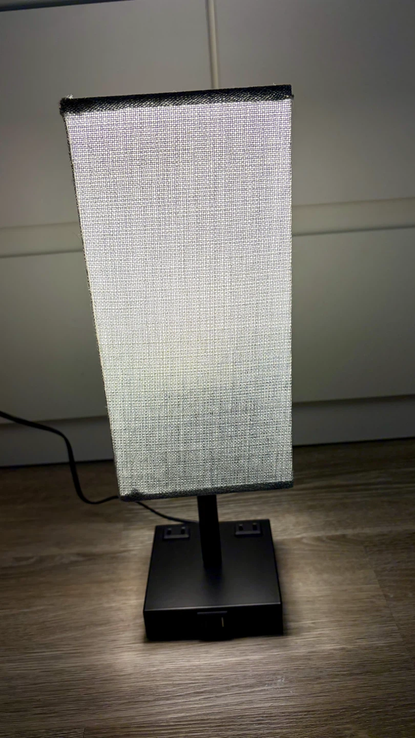 Table Lamp with USB C + A Charging Ports and AC Outlets - photo 3