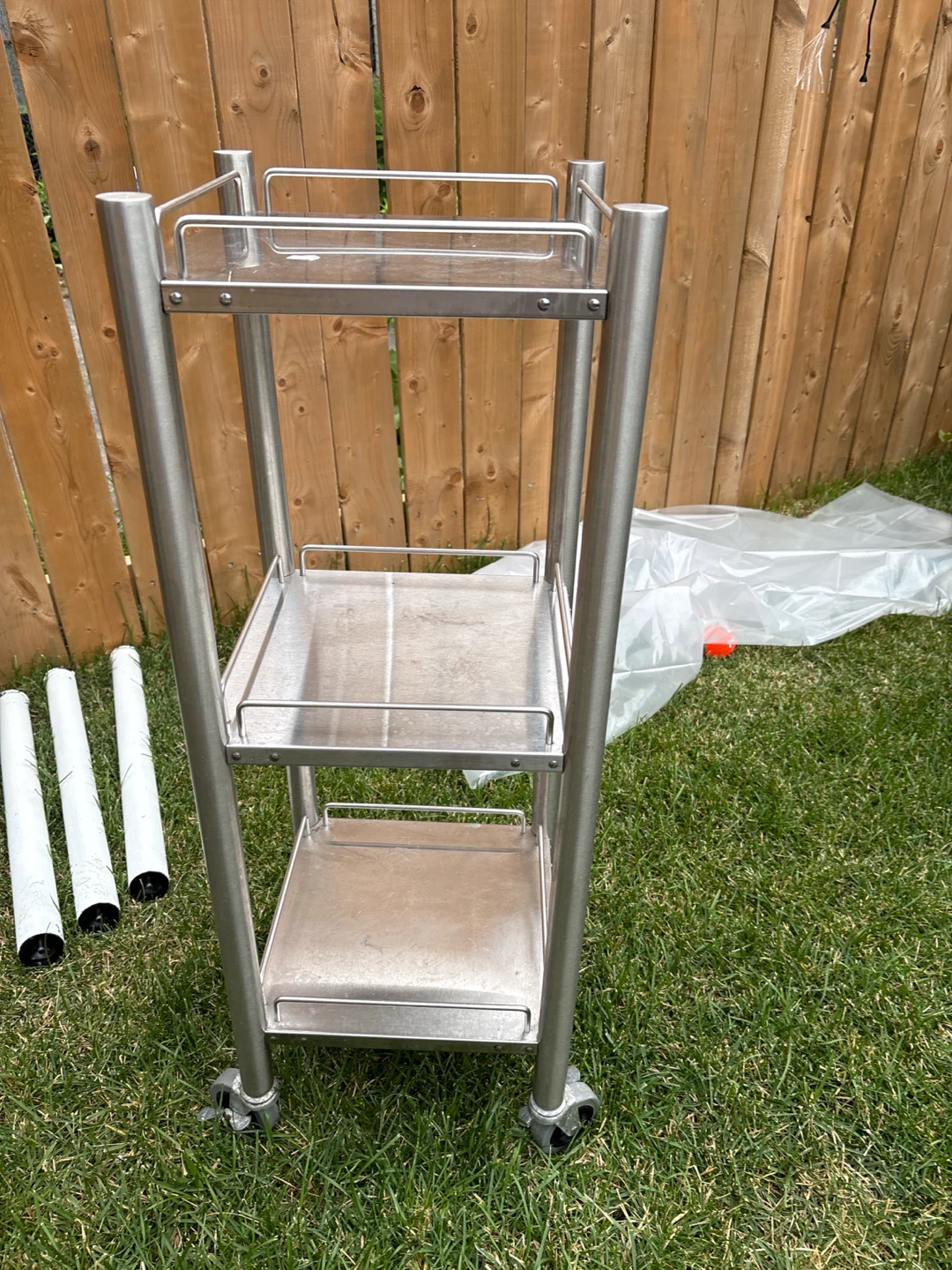 3-Tier Stainless Steel Rolling Cart