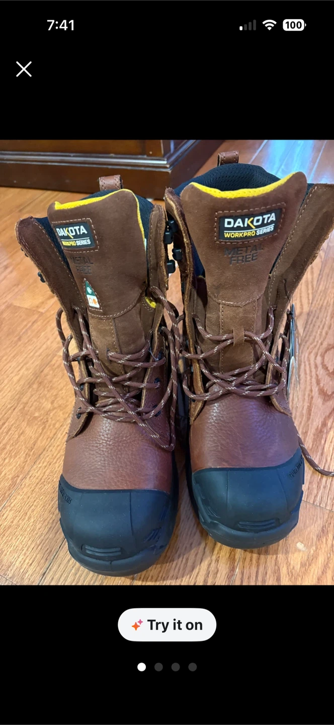 Dakota Workpro Series Brown Leather Boots - Size 10.5