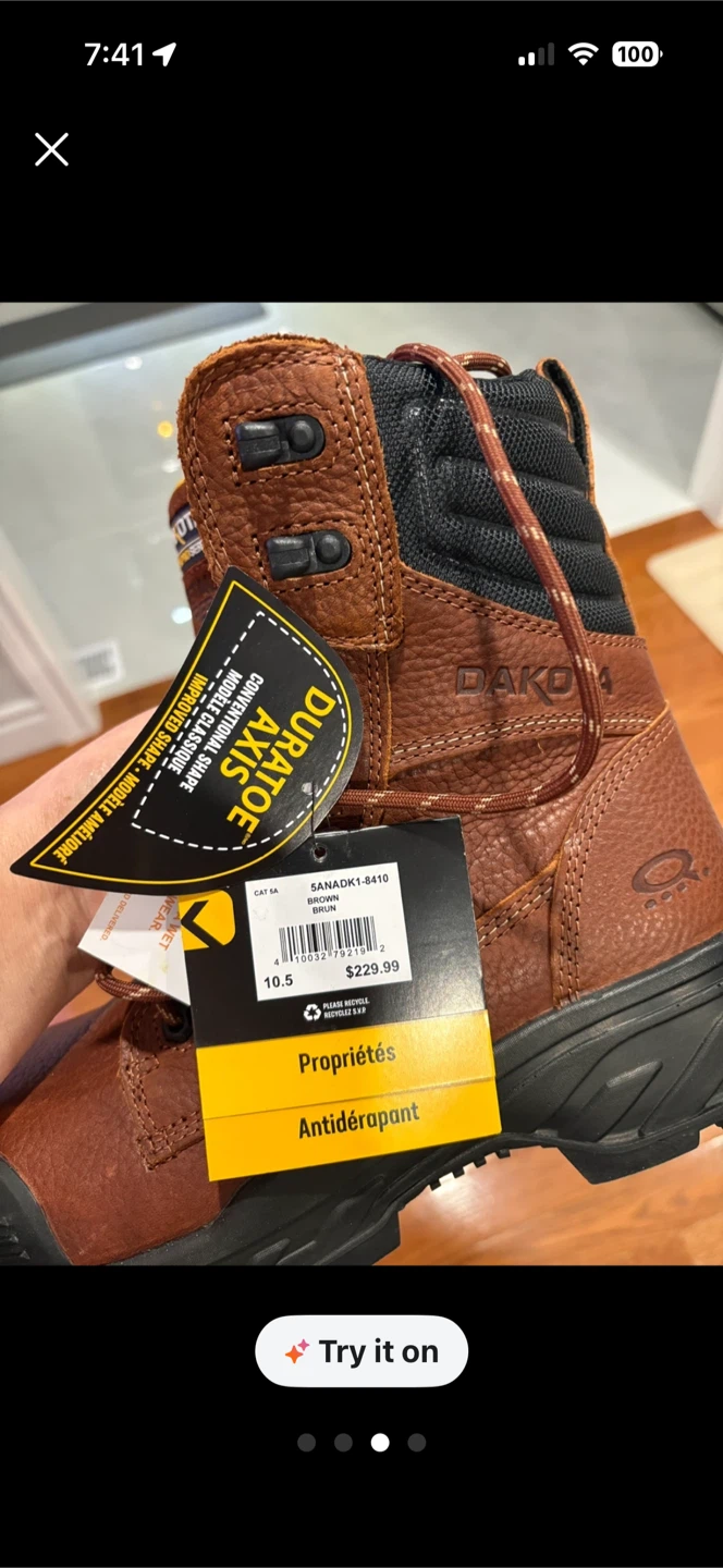 Dakota Workpro Series Brown Leather Boots - Size 10.5 - photo 2