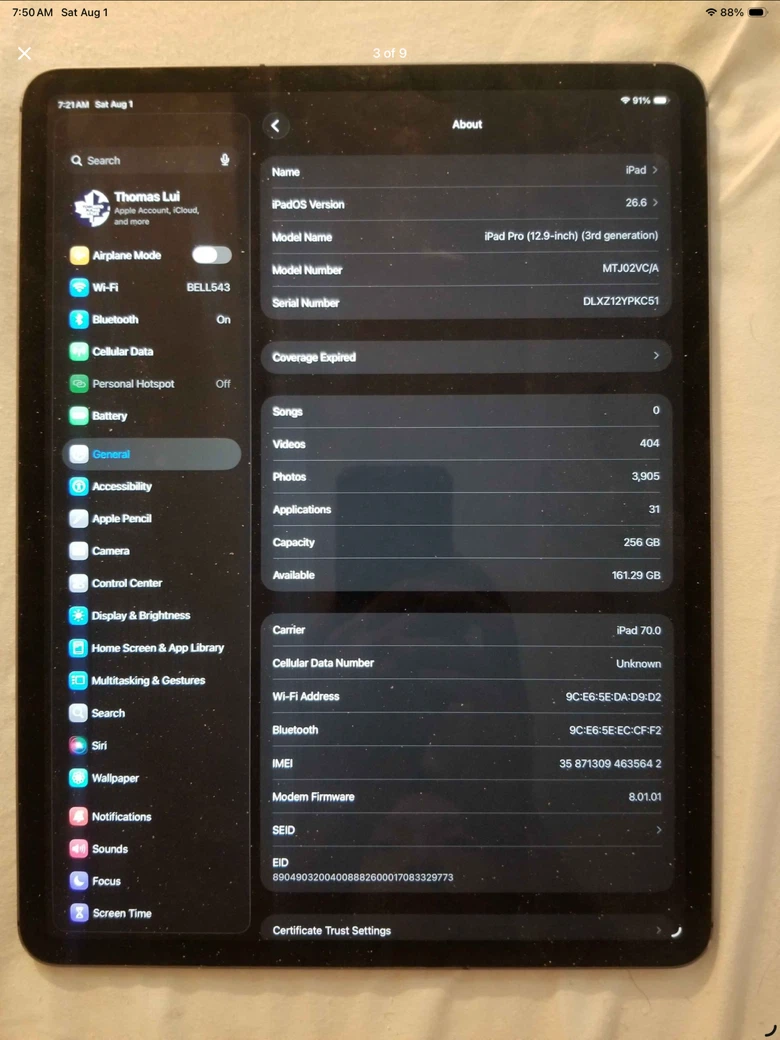 Apple iPad Pro (12.9-inch) 3rd Gen 256GB LTE cellular - photo 4