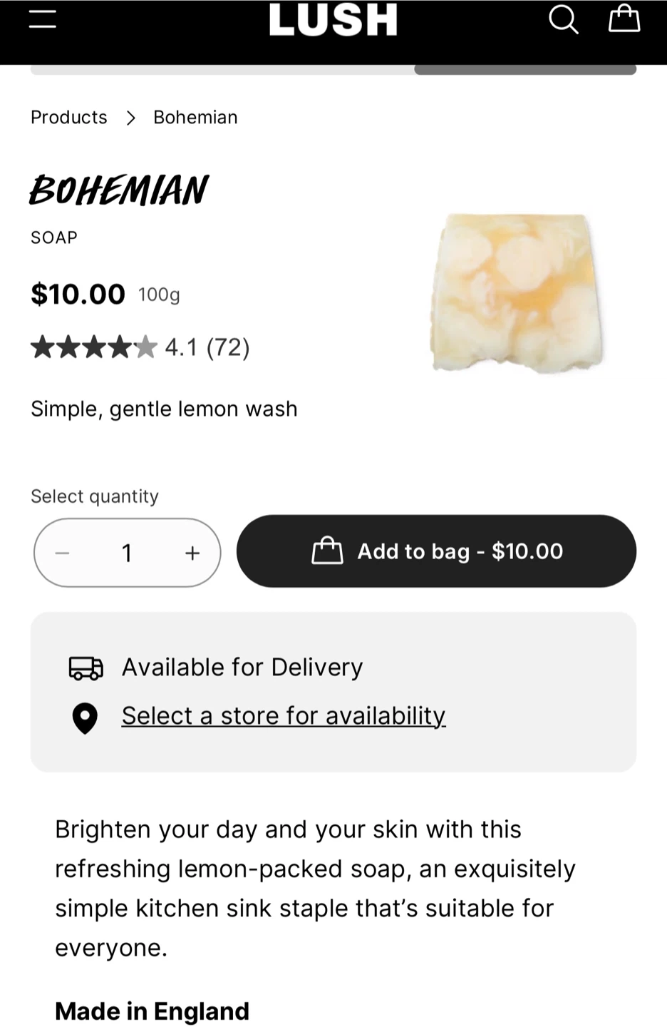 Lush Bohemian Soap 100g - photo 3
