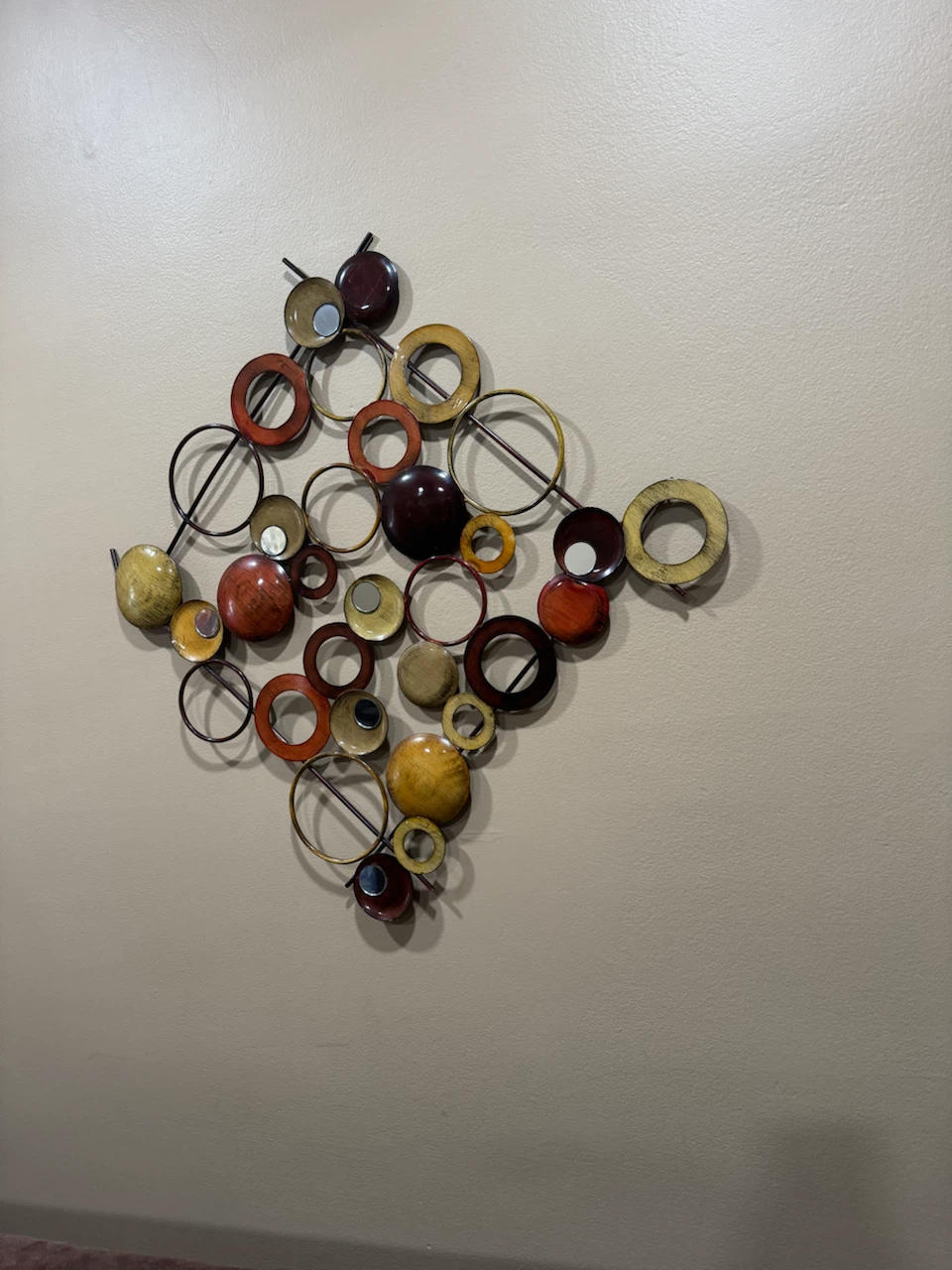 Metal Wall Art Decor Circles Abstract