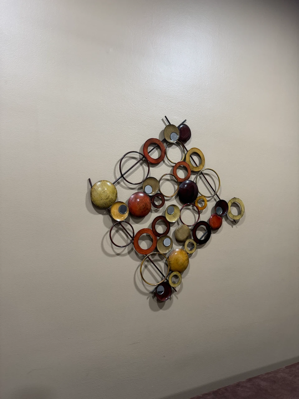 Metal Wall Art Decor Circles Abstract - photo 2