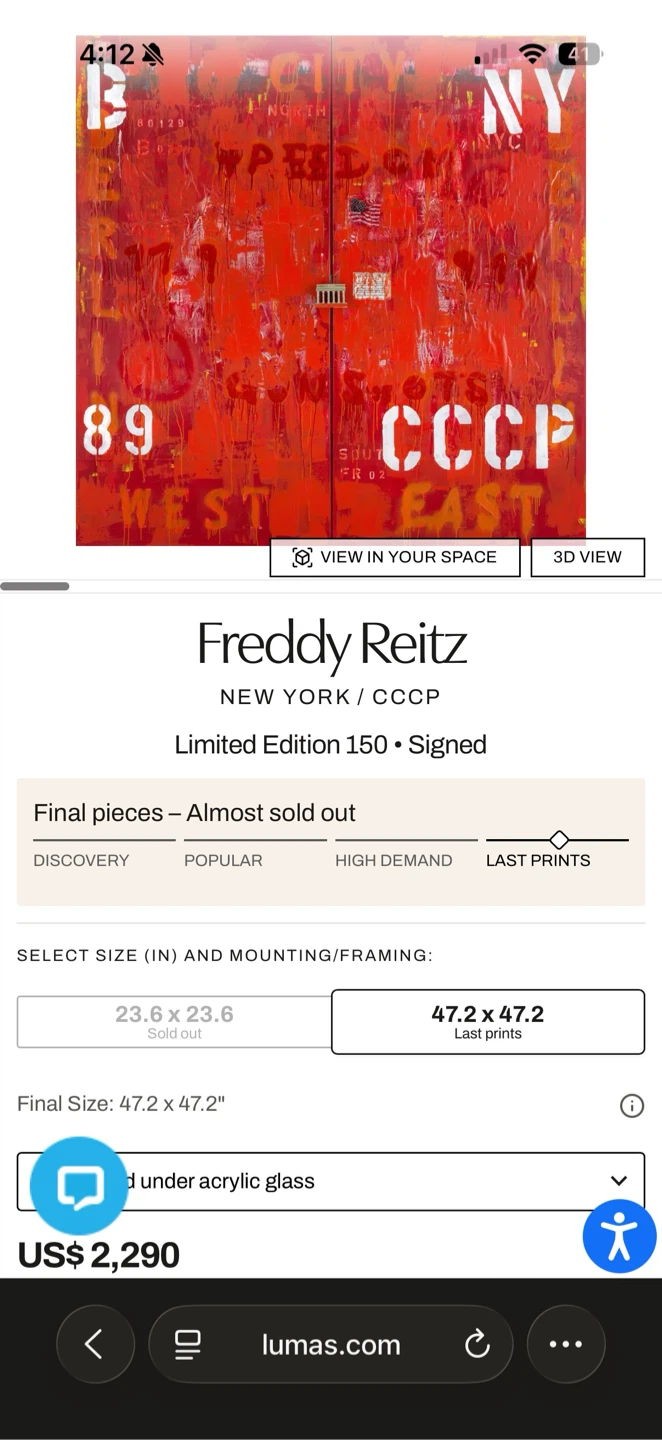 Freddy Reitz "New York / CCCP" Limited Edition Art Print - photo 3