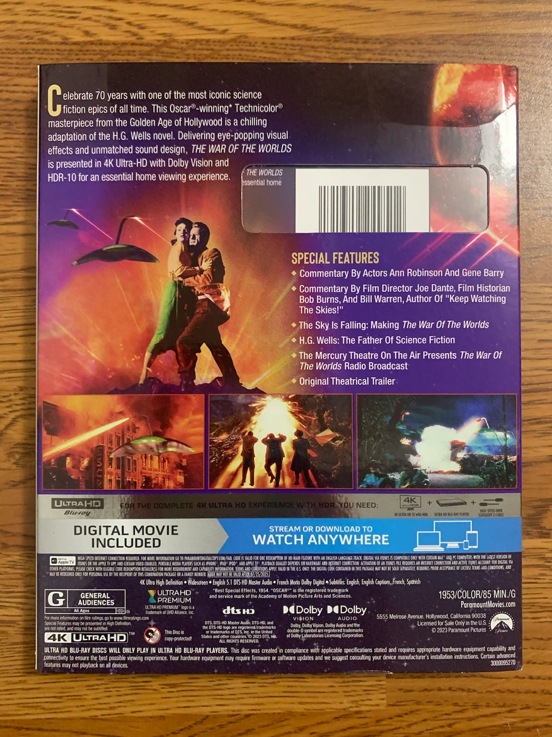 The War of the Worlds (70th Anniversary) UHD-BD - photo 2
