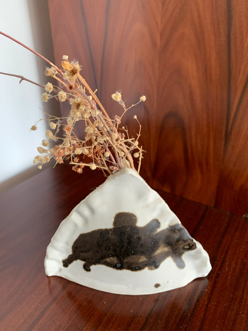 “ Hand Made Ceramic Tile Flower Case “ ! - photo 2