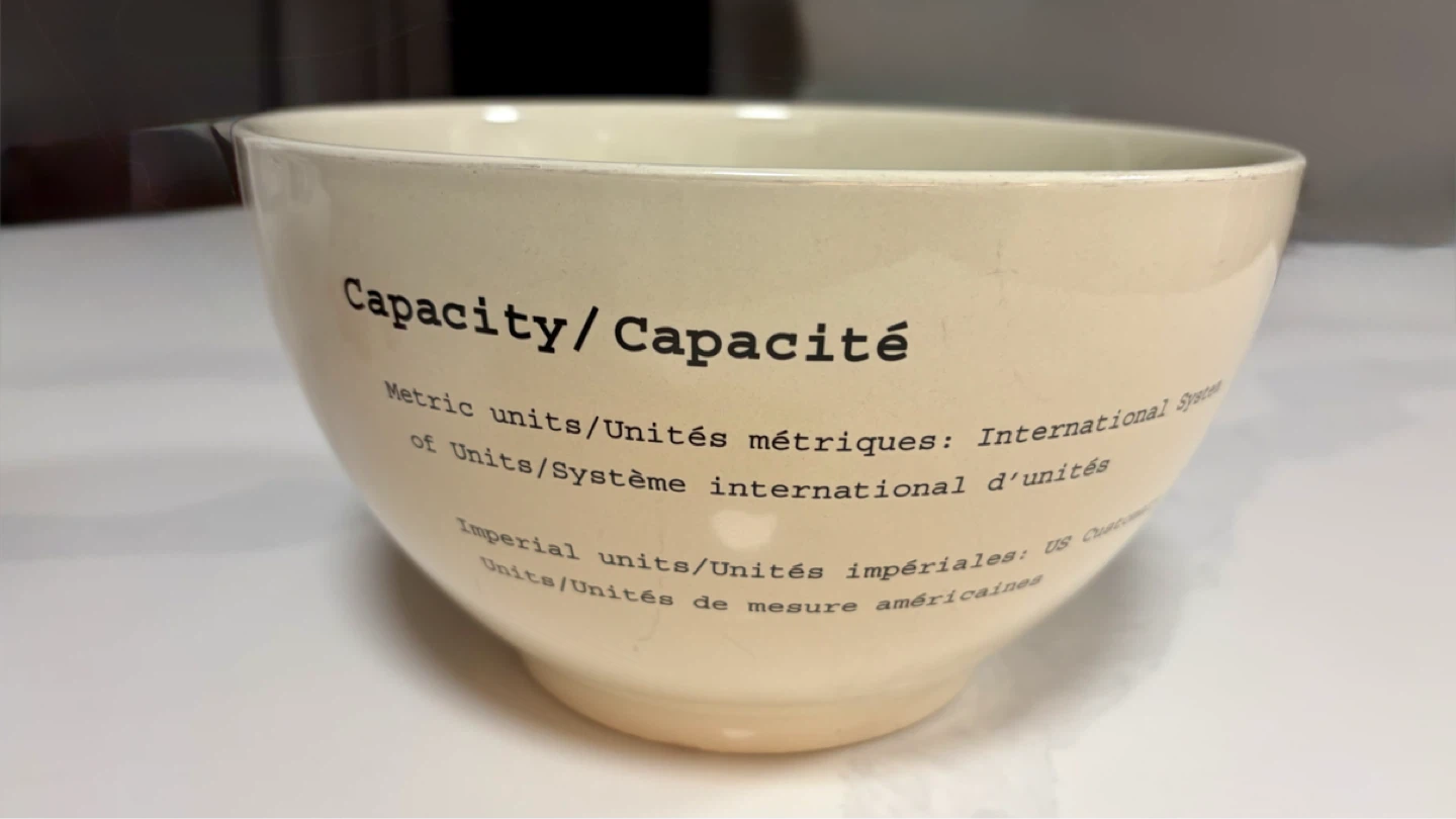 Ceramic Mixing Bowl with Measurement Conversions - photo 4