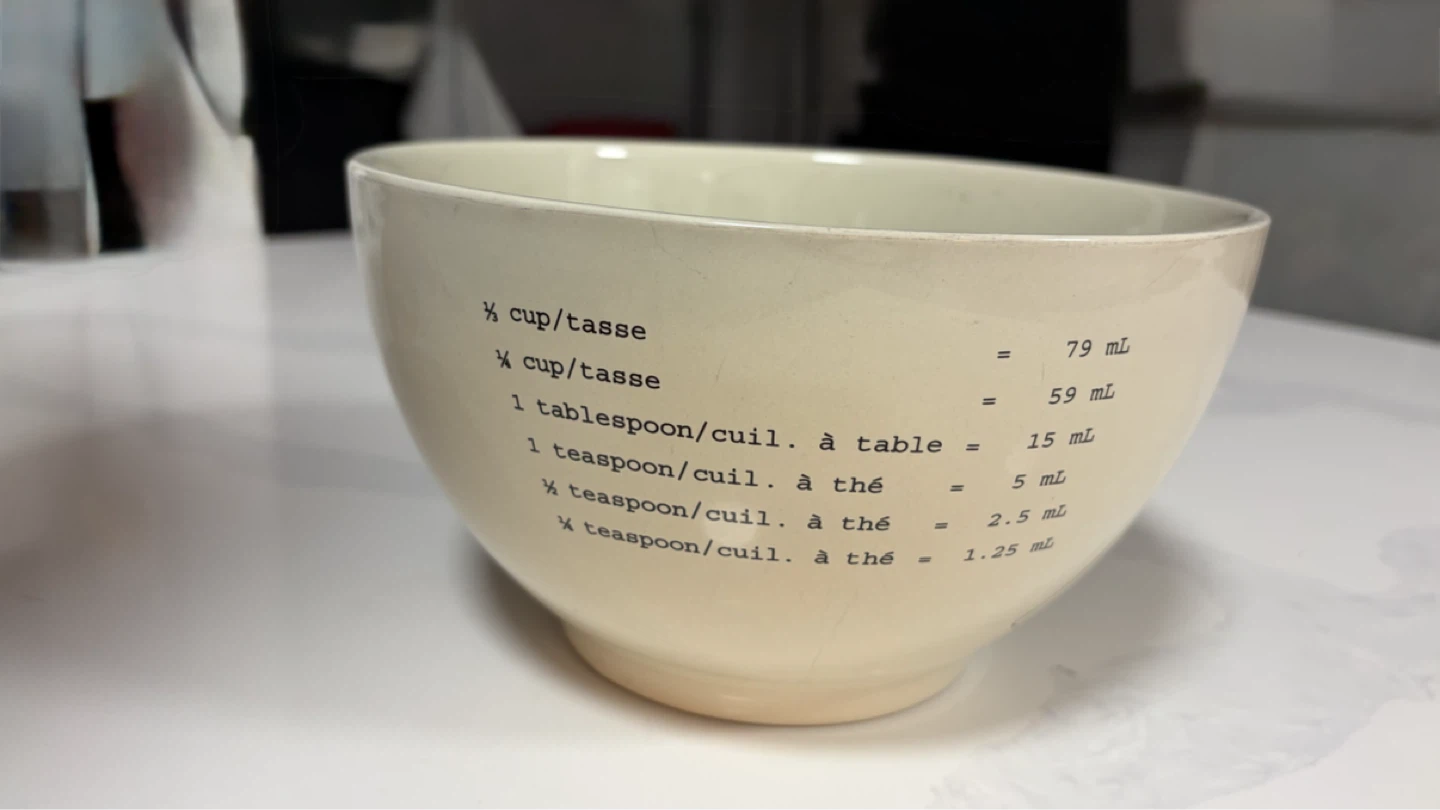 Ceramic Mixing Bowl with Measurement Conversions - photo 5