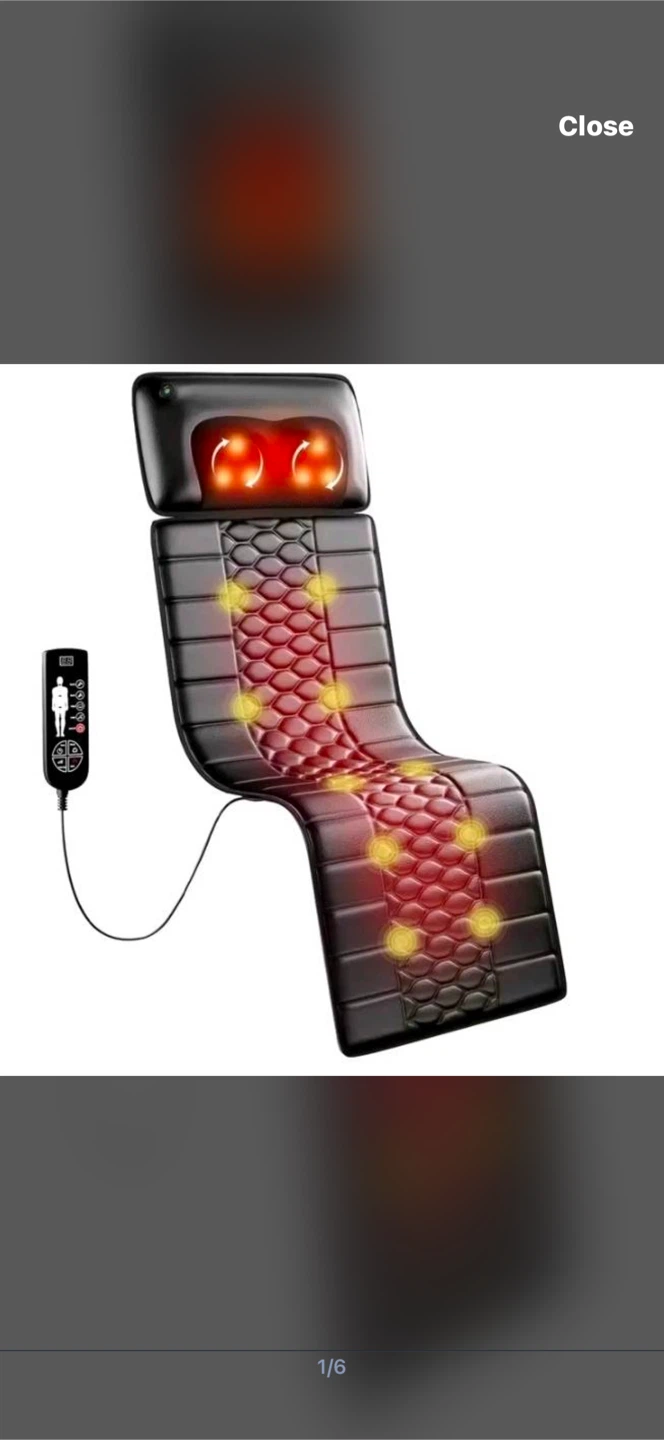 Belmint Shiatsu Neck & Back Massager with Vibrating Mat