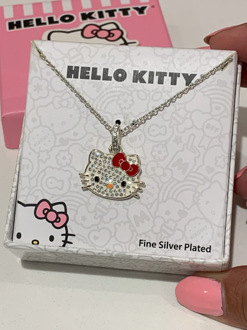 💗 Preowned  Hello Kitty Crystal Necklace & Earrings   💗 - photo 2
