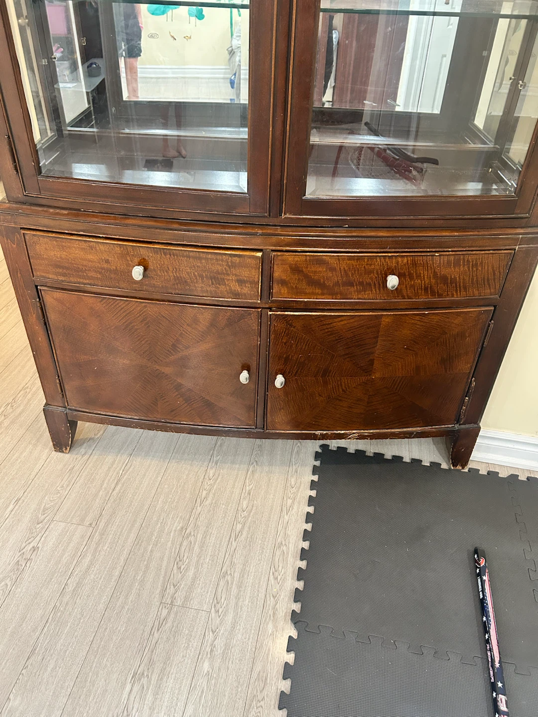 Wooden China Cabinet with Glass Doors - photo 3