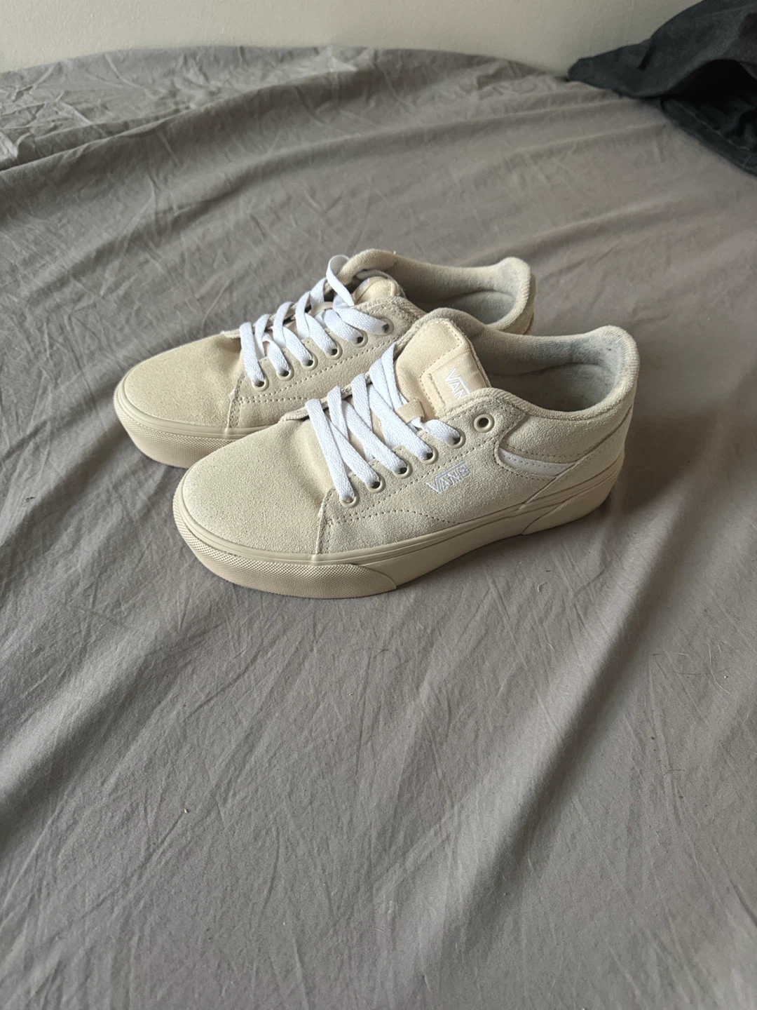 Vans Women's Cream Suede Sneakers