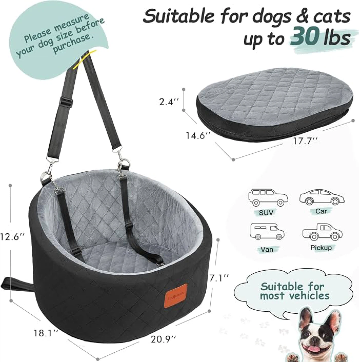 Lealchum Dog Car Seat - New - photo 2