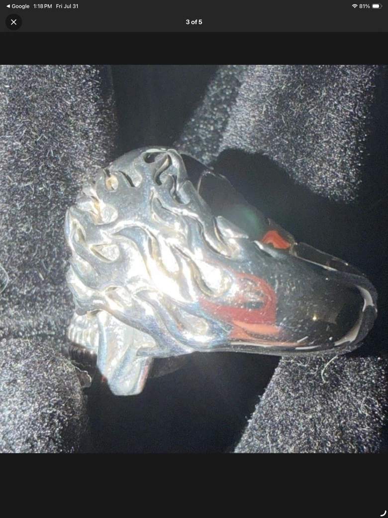 Sterling Silver Skull Ring - photo 3