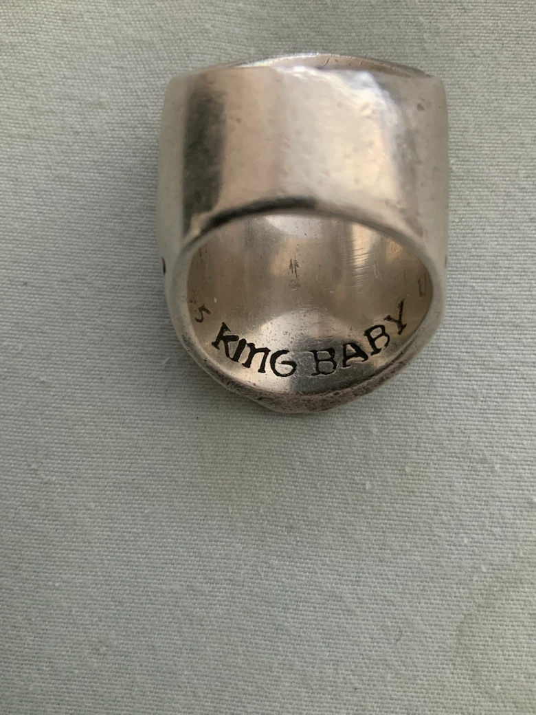 King Baby Sterling Silver Skull Ring retail 2000 asking 700 - photo 4