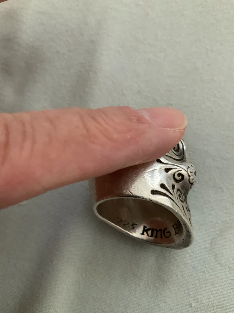 King Baby Sterling Silver Skull Ring retail 2000 asking 700 - photo 5
