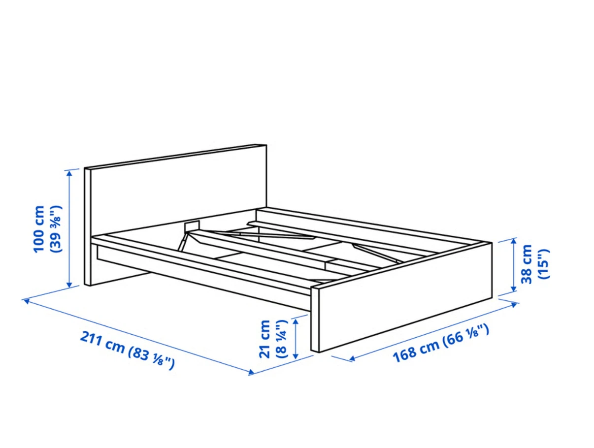 IKEA MALM Bed Frame - Queen Size - Dark Brown - photo 2
