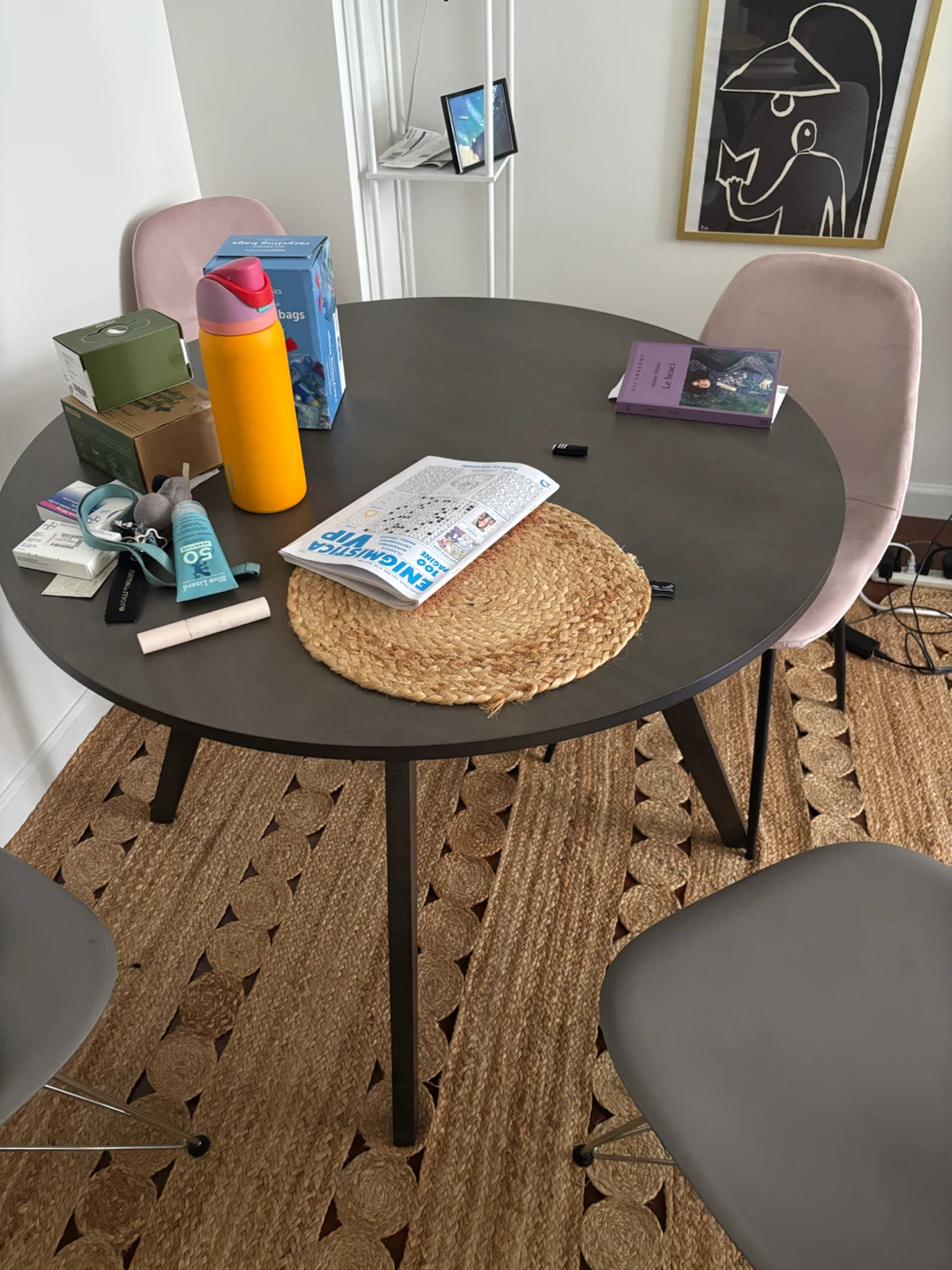 Wood dining table