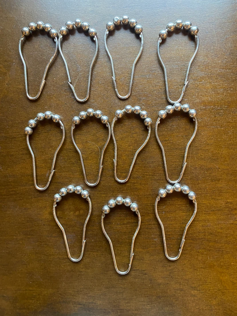 Shower curtain hooks
