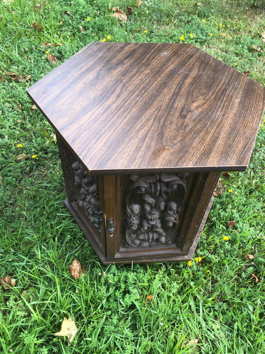 Vintage Hexagonal Side Table