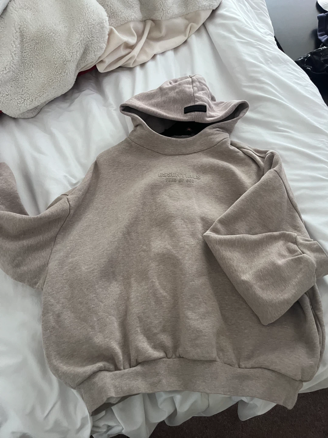 Fear of God Essentials Taupe Hoodie - photo 2
