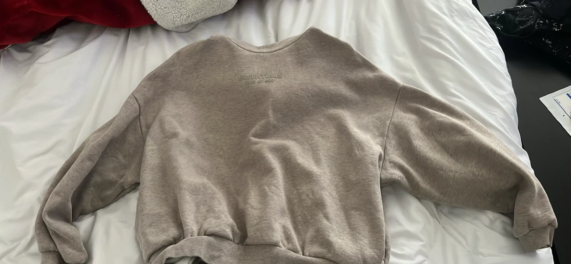 Fear of God Essentials Taupe Hoodie - photo 4