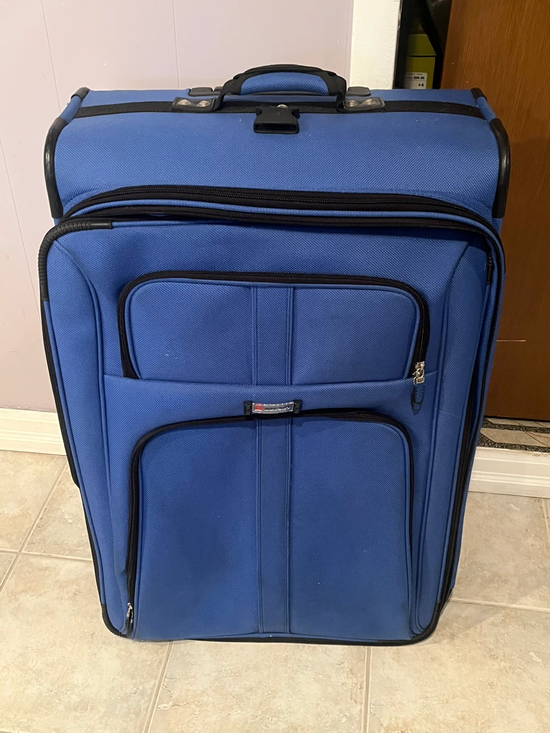 Blue Rolling Suitcase