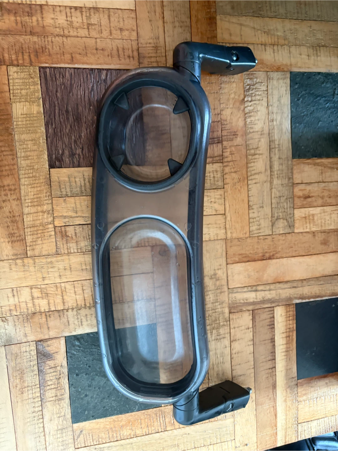 Black Stroller Cup Holder and Snack Tray Attachment