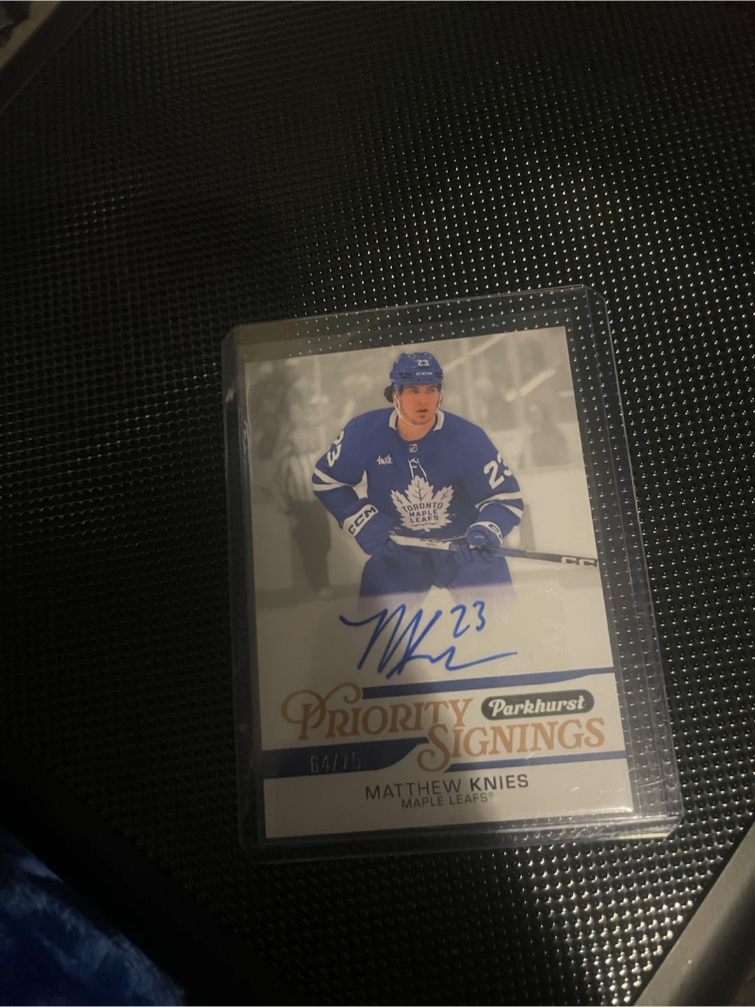Matthew Knies Toronto Maple Leafs Autographed Trading Card