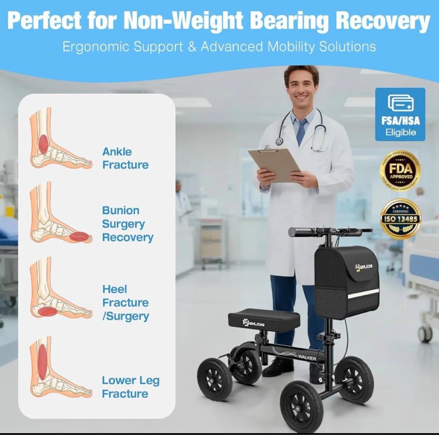 Whlicks Knee Scooter Walker for adults - new - photo 2