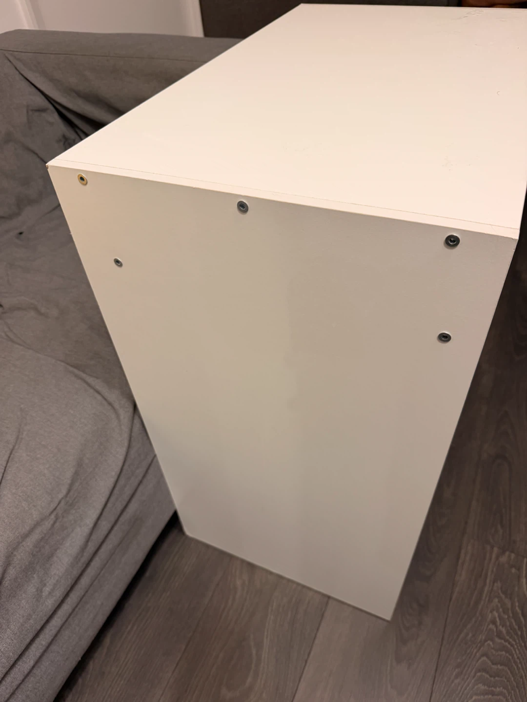IKEA Compact White Desk / Vanity Table with Storage Shelf - photo 2