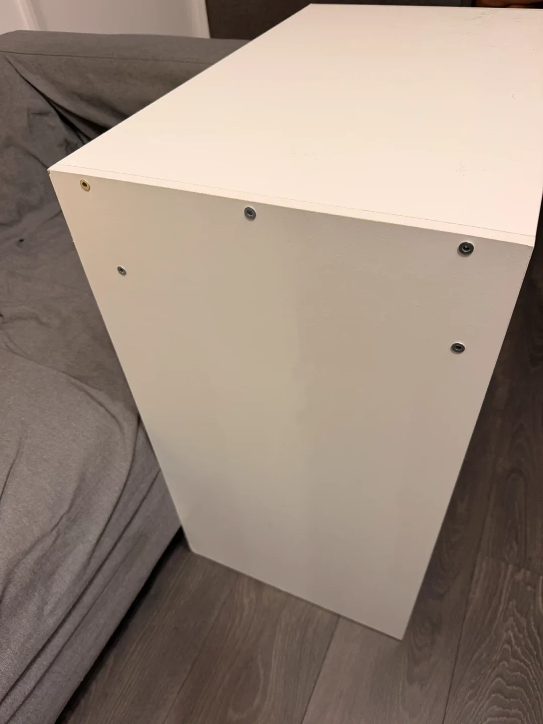 IKEA Compact White Desk / Vanity Table with Storage Shelf - photo 2