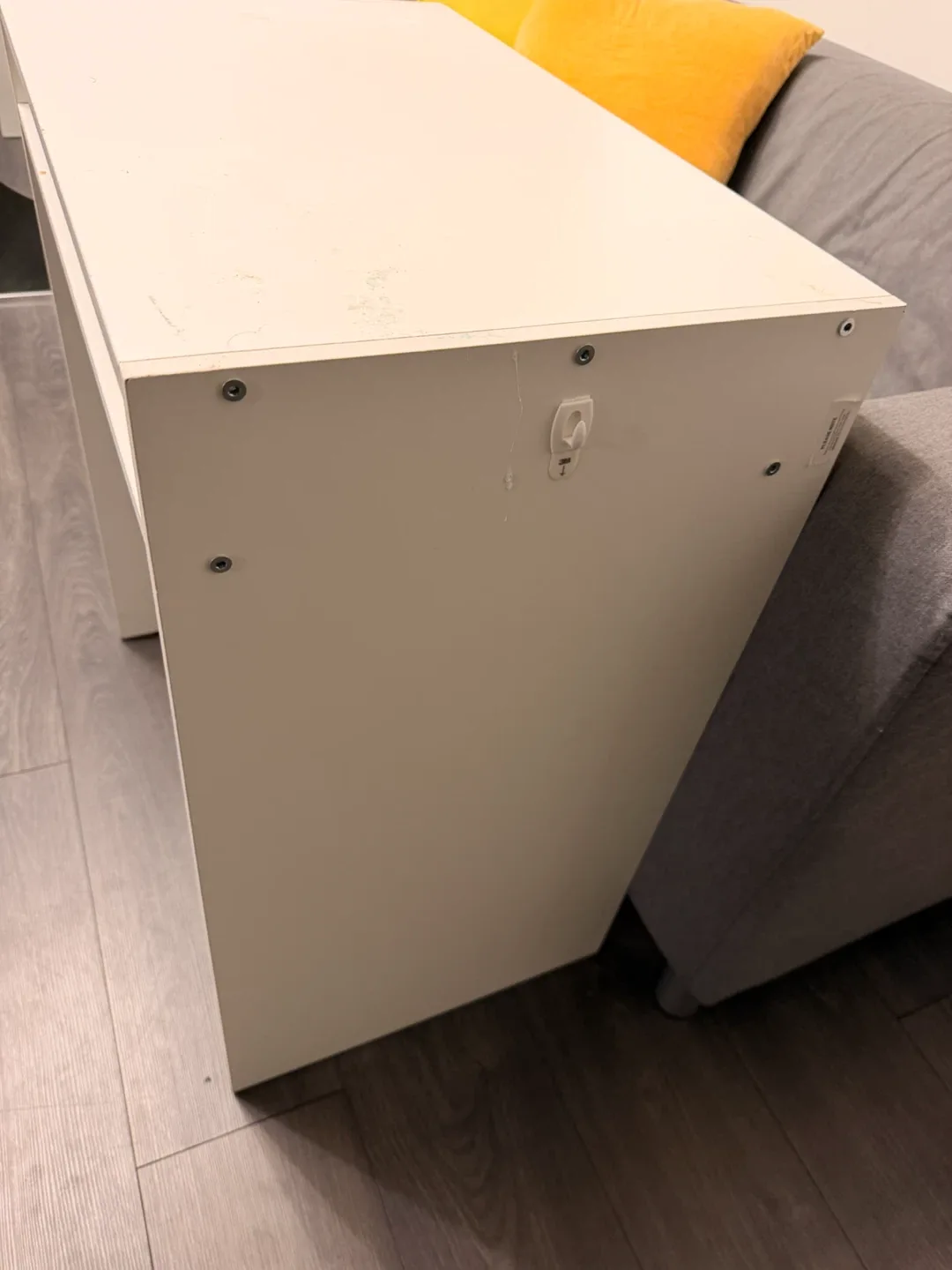 IKEA Compact White Desk / Vanity Table with Storage Shelf - photo 3