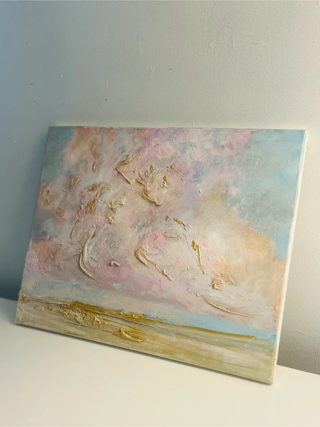 Textured Cloudscape Painting 14x18” - photo 3