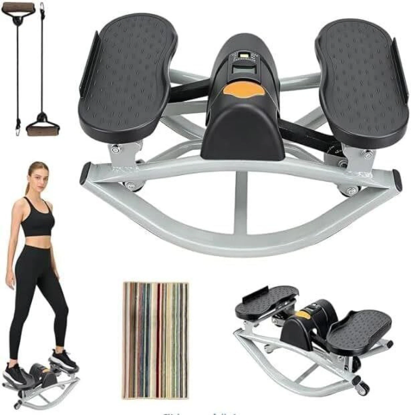 Twist Stepper Exercise Machine with Resistance Bands