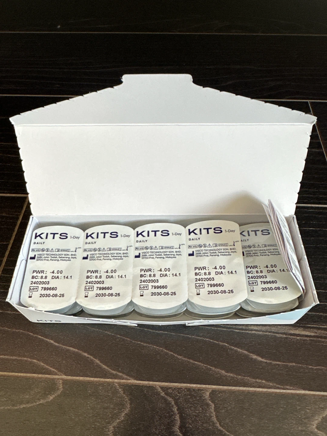 KITS Daily Contact Lenses PWR -4.00 (24 of 30 pack)