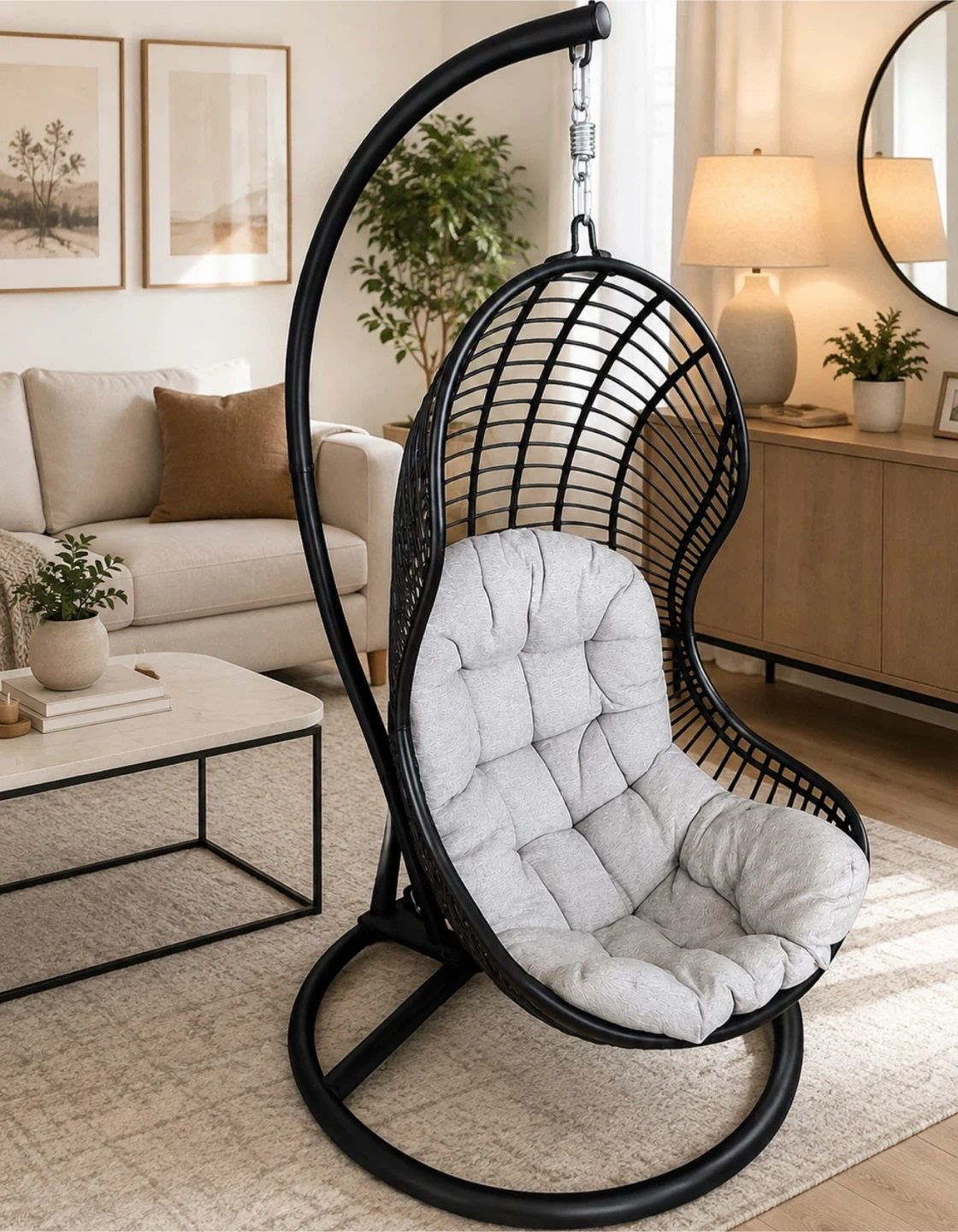 Hanging Egg Chair with Cushion