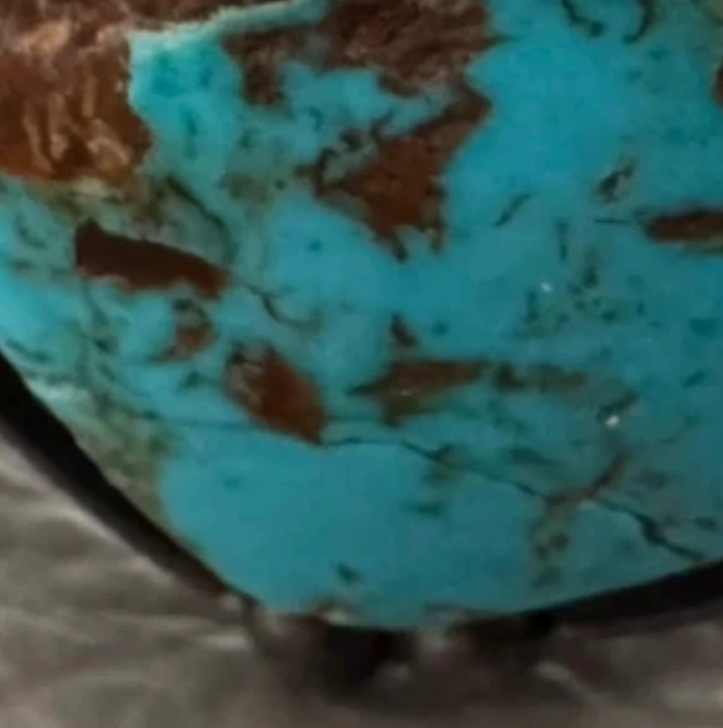 Vintage Navajo Silver Turquoise Cuff Bracelet (Signed T) 51g - photo 5