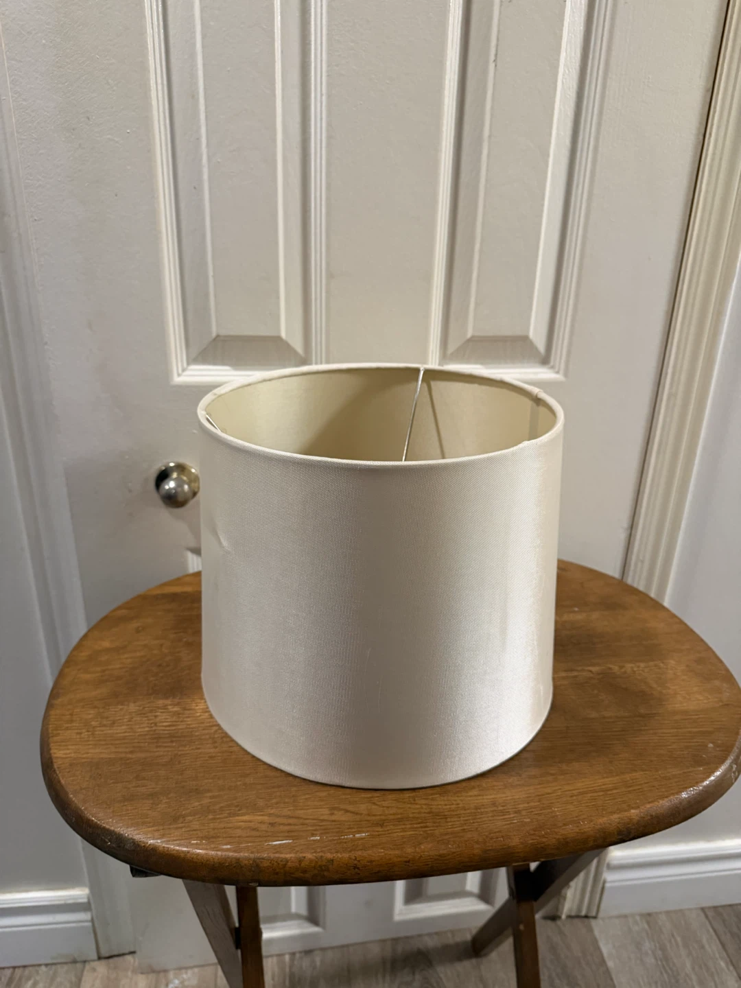 Cream Fabric Cylinder Lampshade