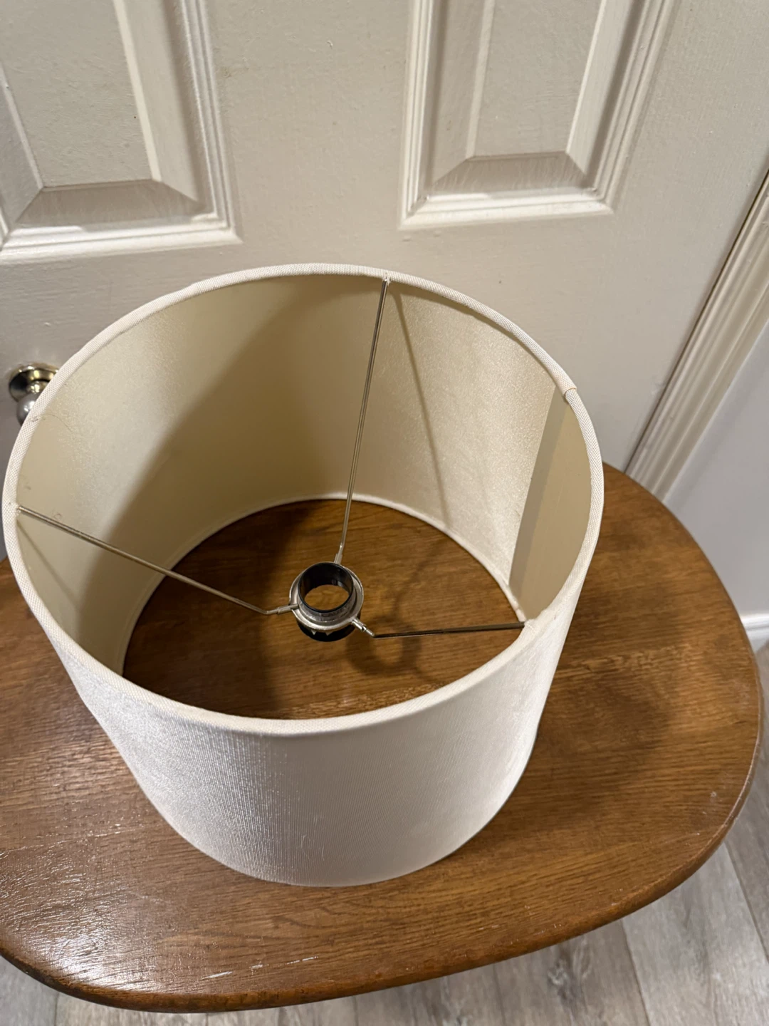 Cream Fabric Cylinder Lampshade - photo 2