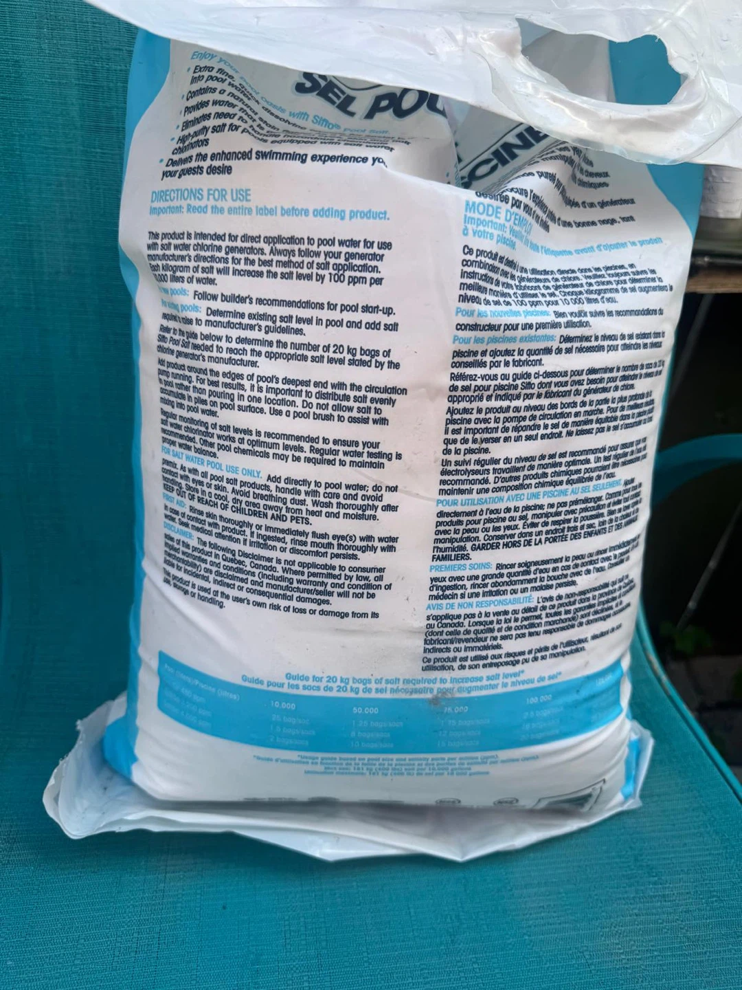 Sifto Pool Salt - 20 kg - photo 3