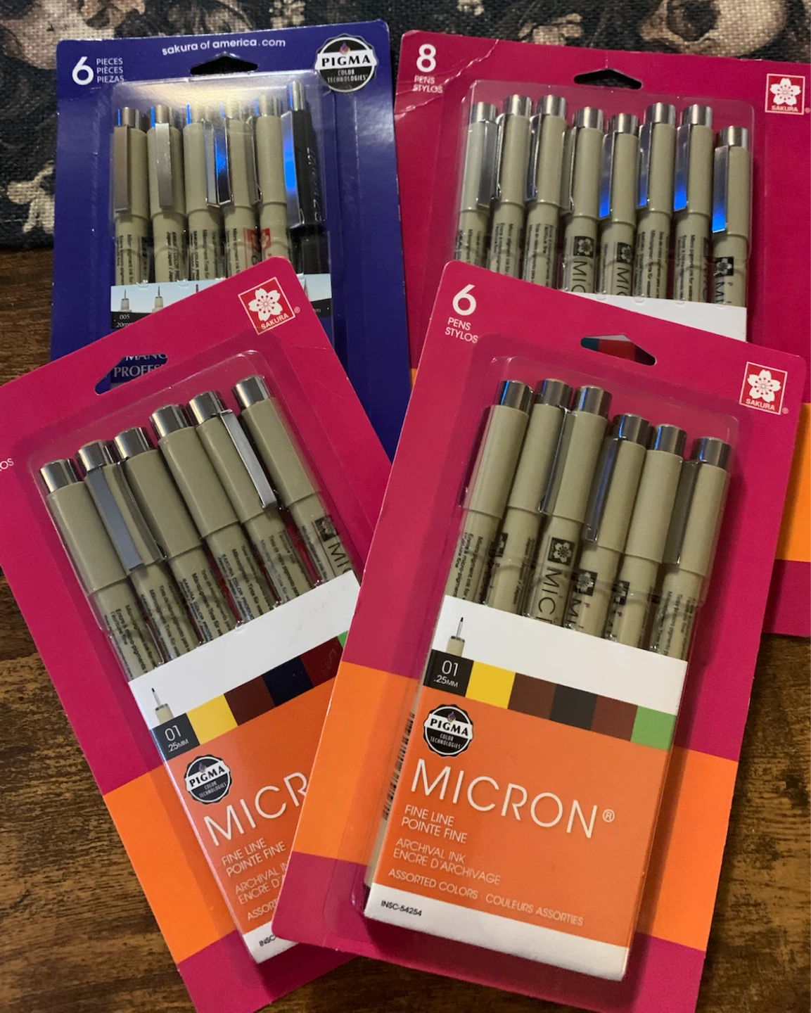Sakura Pigma Micron Fineliner Pens - Colour and black sets
